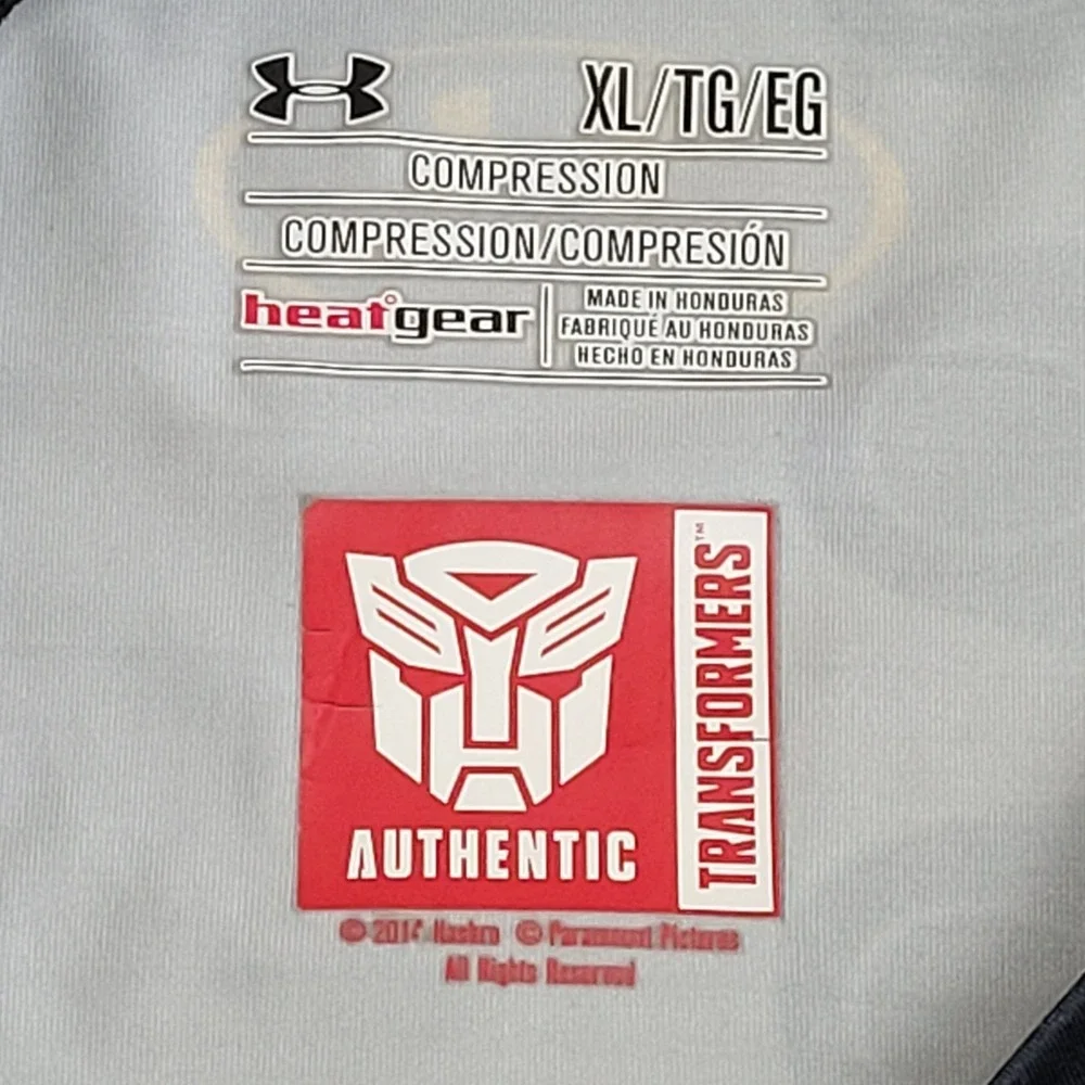 🔥Under Armour 2014 Transformer BUMBLEBEE Shirt Mens XL Alter‎ Ego Compression